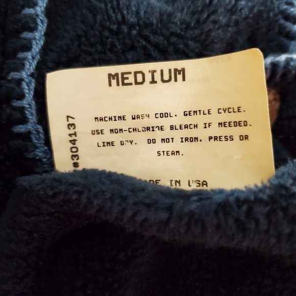 Denali Reversible Fleece Snowflake Jacket Size M Soft Vintage Blanket Coat - Picture 12 of 14